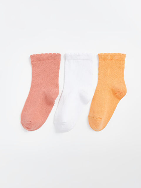 LCW ECO Basic Kız Bebek Soket Çorap 3'lü - W4JL75Z1-YTJ