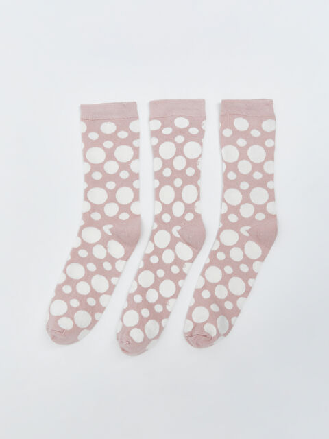 LCW ECO Desenli Kadın Soket Çorap 3'lü - W4JM25Z8-M0T