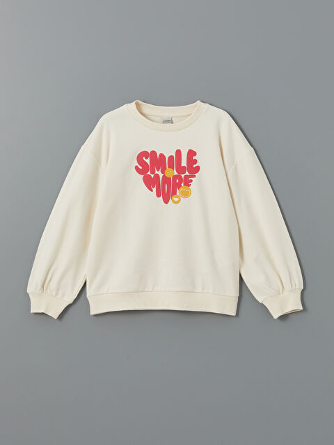 LCW Kids Bisiklet Yaka Kız Çocuk Sweatshirt