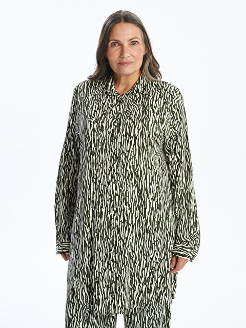 LCW Grace Desenli Kadın Gömlek Tunik - W4JO41Z8-LRL