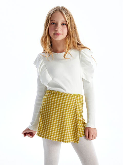 LCW Kids Beli Lastikli Kız Çocuk Şort Etek - W4JP22Z4-LMF