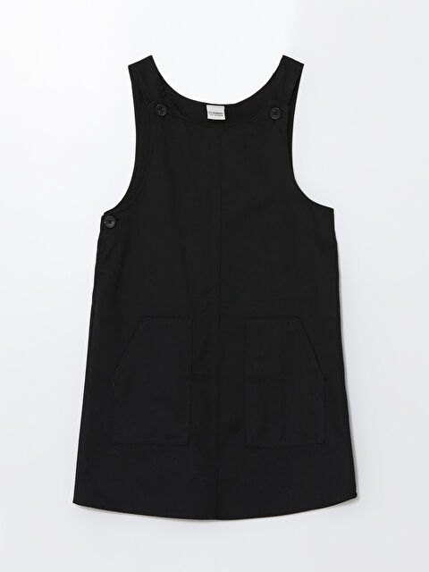 LCW Kids Bisiklet Yaka Basic Kız Çocuk Salopet Elbise - W4JP85Z4-CVL