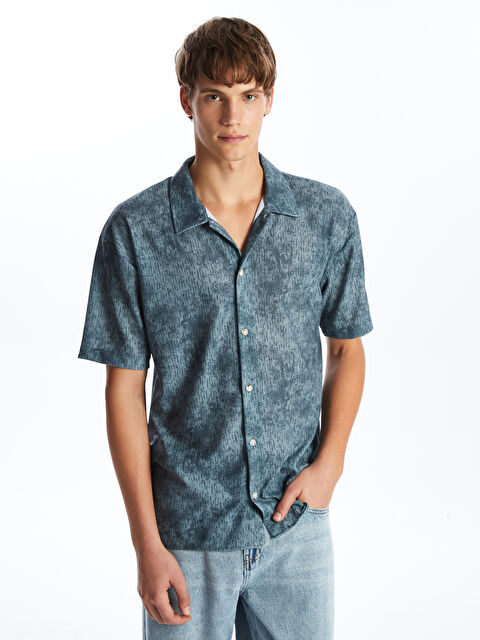 XSIDE Regular Fit Kısa Kollu Erkek Gömlek - W4JS56Z8-H6N