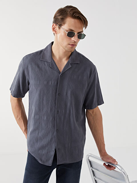 XSIDE Regular Fit Kısa Kollu Erkek Gömlek - W4JU88Z8-YRH