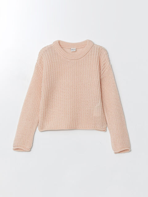 LCW ECO Bisiklet Yaka Kız Çocuk Triko Kazak - W4JV39Z4-FFC