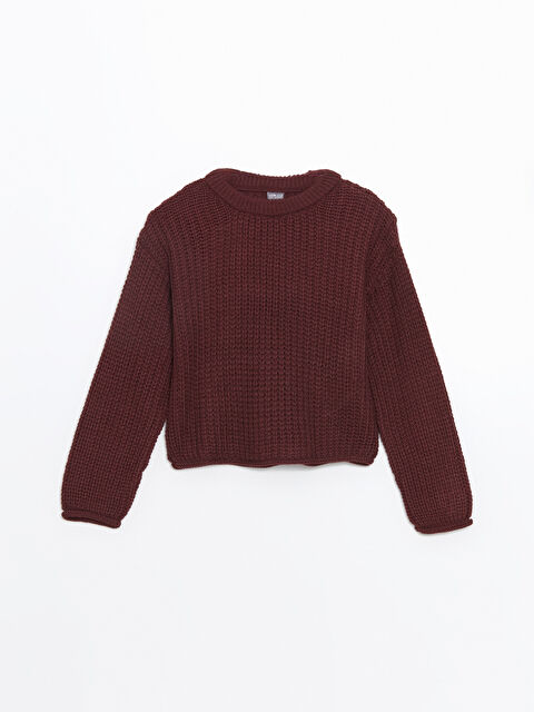 LCW ECO Bisiklet Yaka Kız Çocuk Triko Kazak - W4JV39Z4-HFA