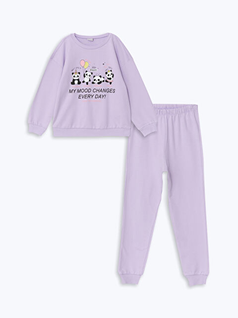 LCW ECO Bisiklet Yaka Kız Çocuk Eşofman Takım - W4JV45Z4-G0W