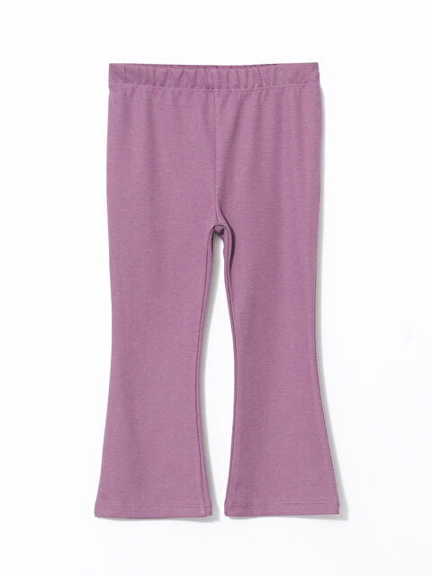 LCW Kids Beli Lastikli Basic İspanyol Paça Kız Çocuk Tayt - W4JV48Z1-HAG