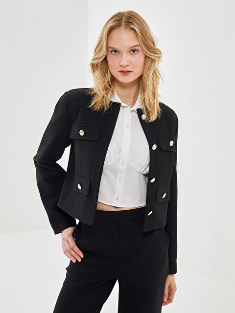 LCW Vision Bisiklet Yaka Kadın Ceket - W4JY35Z8-CVL