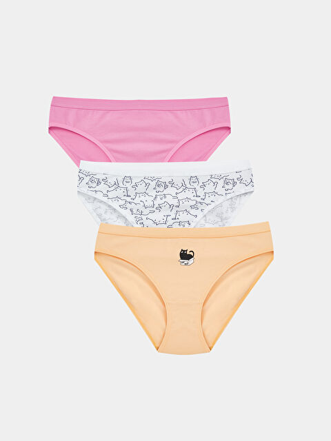 LCW Young Baskılı Bikini Külot 3'lü - W4JY58Z8-LU7