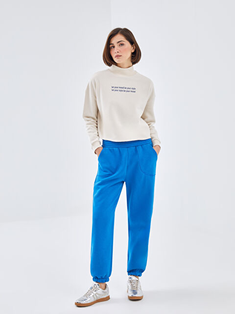 BLAİS Beli Lastikli Kadın Kalın Jogger Eşofman Altı - W4JY71Z8-SLY