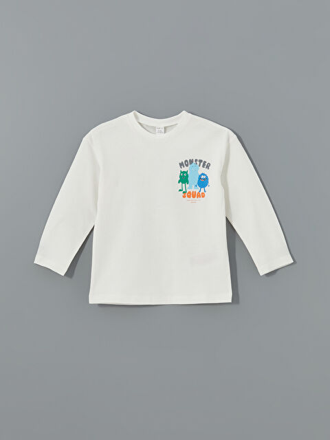 LCW ECO Bisiklet Yaka Baskılı Erkek Çocuk Tişört - W4JY82Z1-FDJ