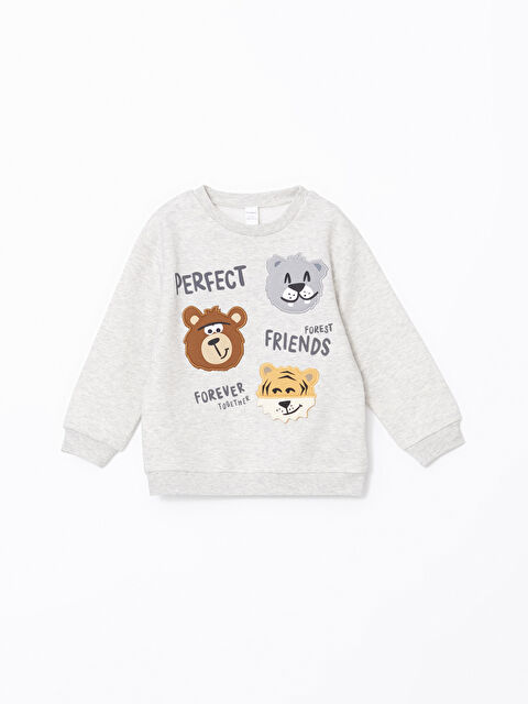 LCW Kids Bisiklet Yaka Erkek Çocuk Sweatshirt - W4JY94Z1-CX8