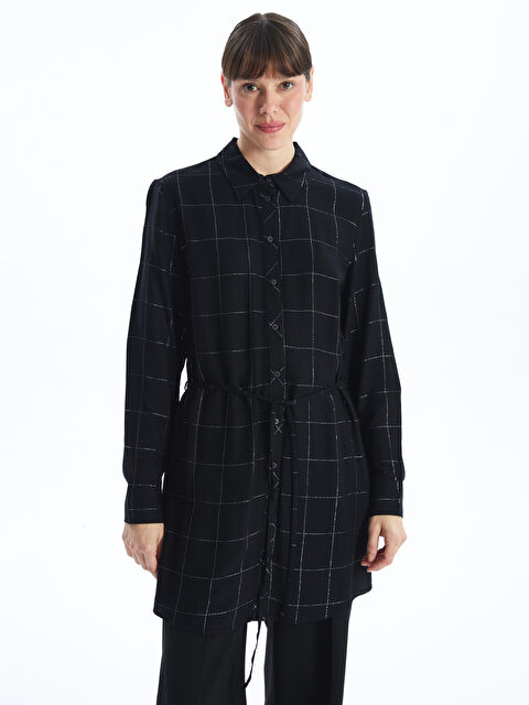 LCWAIKIKI Classic Ekose Kadın Gömlek Tunik - W4K080Z8-LKX