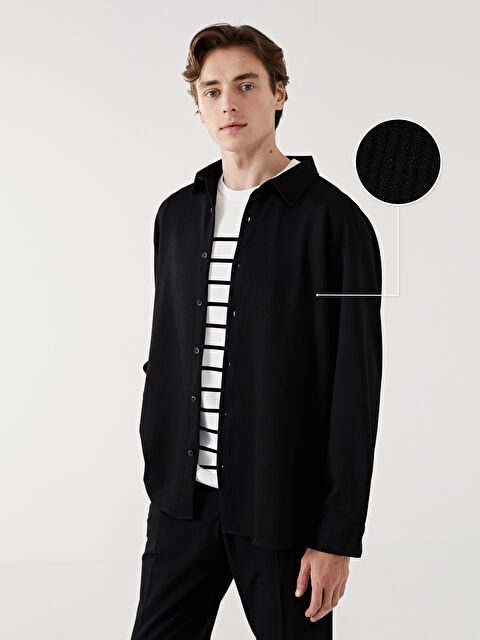 LCW Vision Rahat Kalıp Uzun Kollu Erkek Gömlek - W4K195Z8-CVL