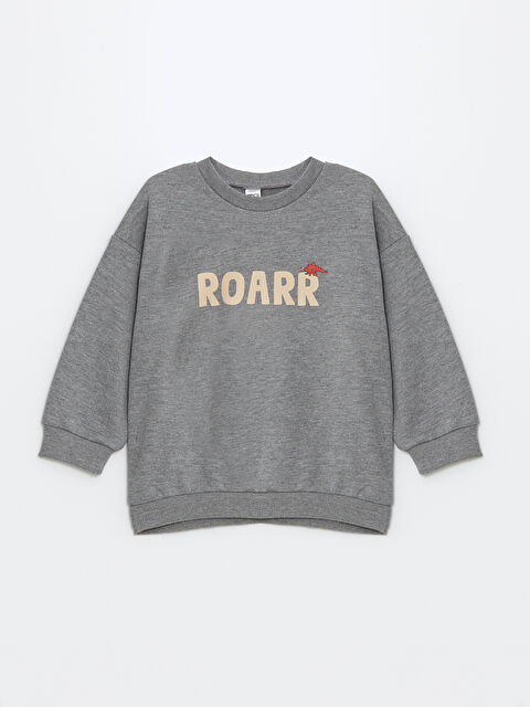 LCW ECO Bisiklet Yaka Baskılı Erkek Bebek Sweatshirt - W4K243Z1-CY9