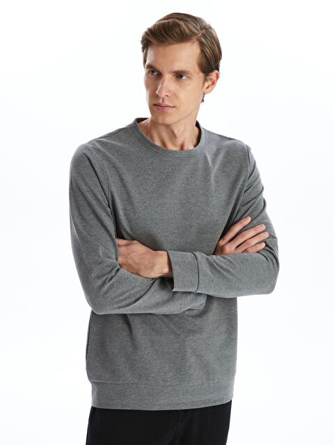 LC WAIKIKI Bisiklet Yaka Uzun Kollu Erkek Sweatshirt - W4K246Z8-SEH