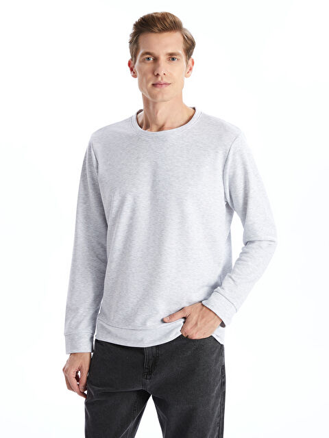 LC WAIKIKI Bisiklet Yaka Uzun Kollu Erkek Sweatshirt - W4K246Z8-VVK