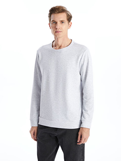 LC WAIKIKI Bisiklet Yaka Uzun Kollu Erkek Sweatshirt - W4K250Z8-SDV