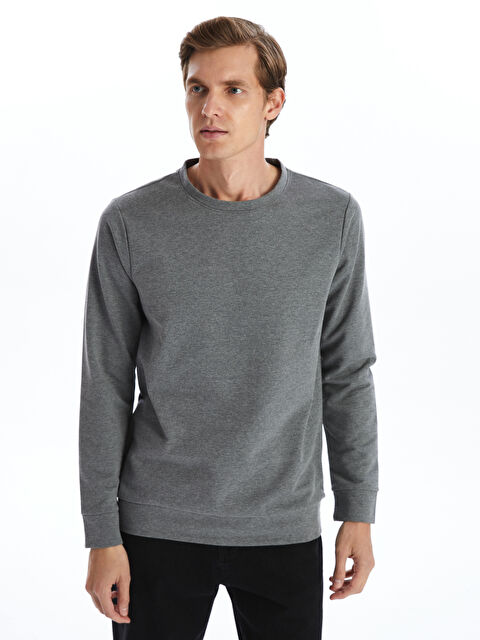 LC WAIKIKI Bisiklet Yaka Uzun Kollu Erkek Sweatshirt - W4K250Z8-SEH