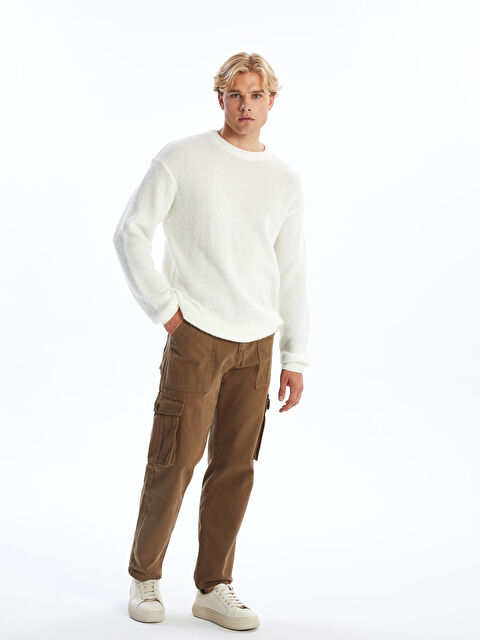 XSIDE Standart Kalıp Gabardin Erkek Kargo Pantolon - W4K251Z8-Z3B