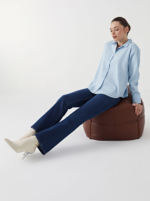 LCW Modest Mars Flare Kadın Jean Pantolon - W4K314Z8-309