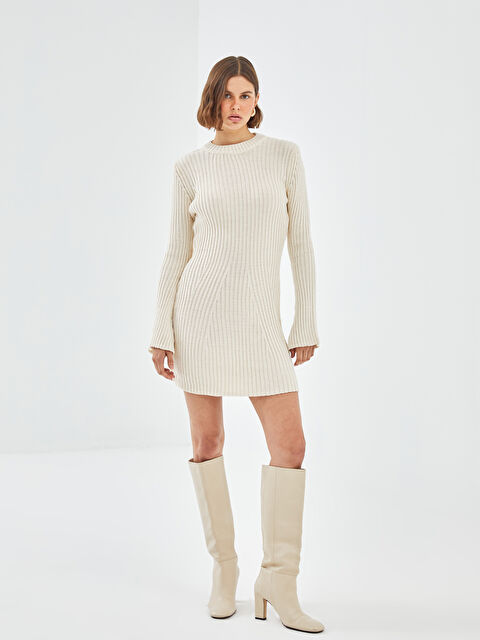 BLAİS Bisiklet Yaka Kadın Triko Elbise - W4K361Z8-FDN