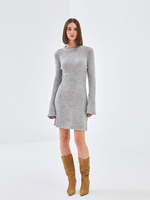 BLAİS Bisiklet Yaka Kadın Triko Elbise - W4K361Z8-FFR