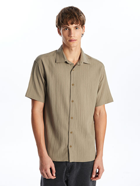 XSIDE Rahat Kalıp Kısa Kollu Erkek Gömlek - W4K399Z8-GW9