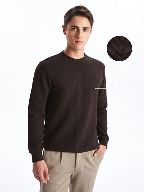 SOUTHBLUE Bisiklet Yaka Uzun Kollu Erkek Sweatshirt - W4K406Z8-DAV