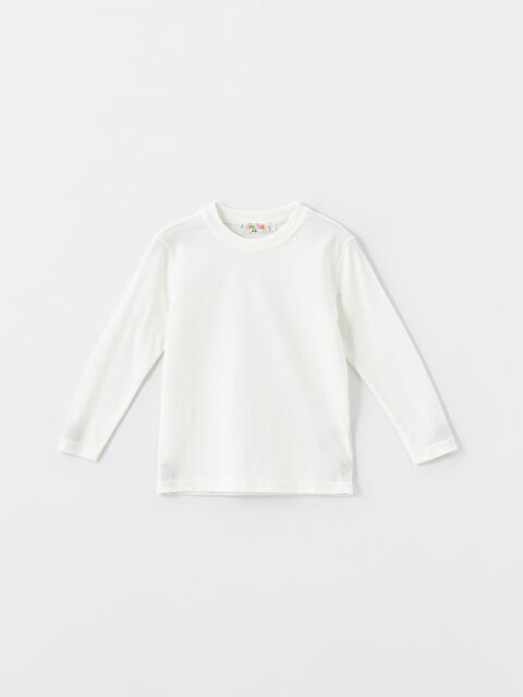 Calimera Kids Bisiklet Yaka Basic Erkek Bebek Tişört - W4K471Z1-FDU