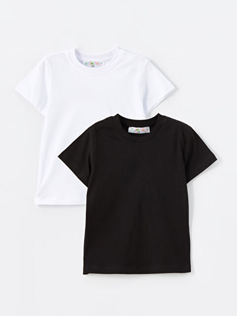 Calimera Kids Bisiklet Yaka Kısa Kollu Kız Çocuk Tişört 2'li - W4K485Z1-764