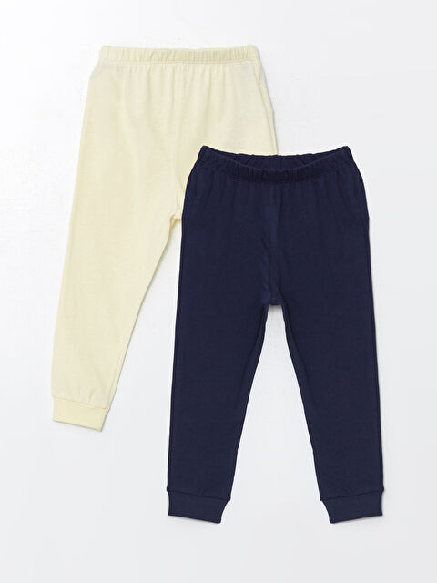 LCW ECO Elasticated Waist Thick Baby Boys' Jogger Sweatpants 2 Pack - W4K505Z1-CRP