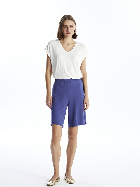 LCWAIKIKI Basic Beli Lastikli Kadın Şort - W4K517Z8-VE0