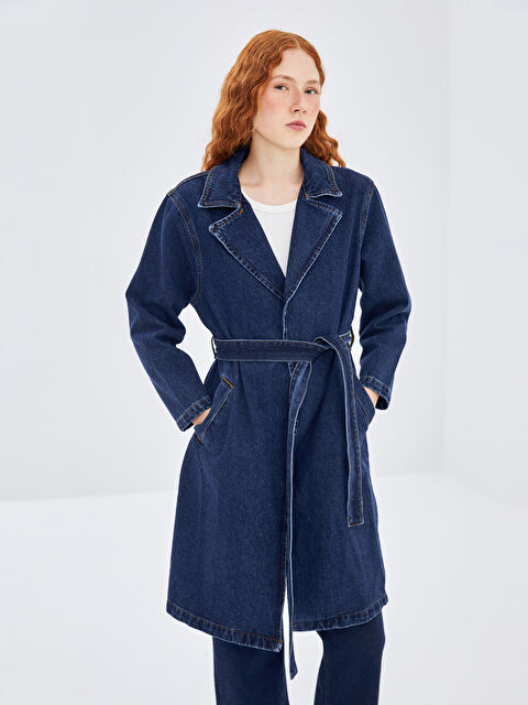 BLAİS Ceket Yaka Kadın Jean Trençkot - W4K573Z8-VZK