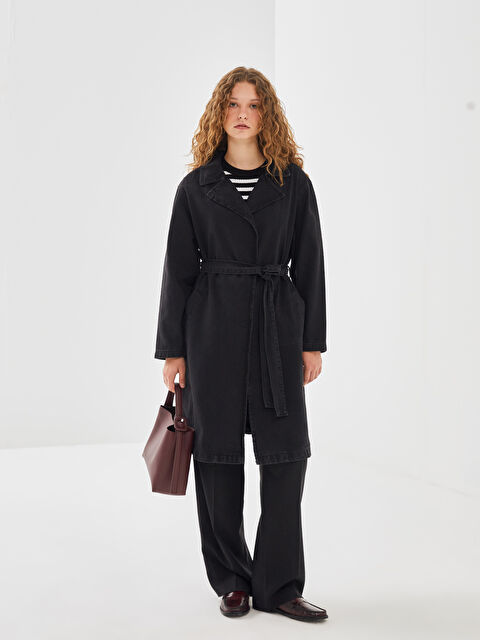 BLAİS Ceket Yaka Kadın Jean Trençkot - W4K573Z8-326