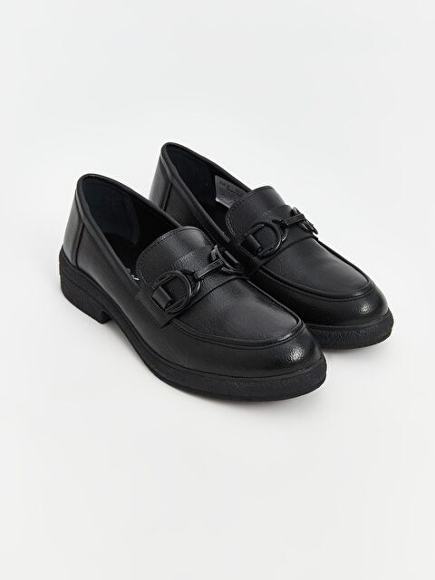 KOOR Deri Görünümlü Kadın Loafer Ayakkabı - W4K615Z8-HUC