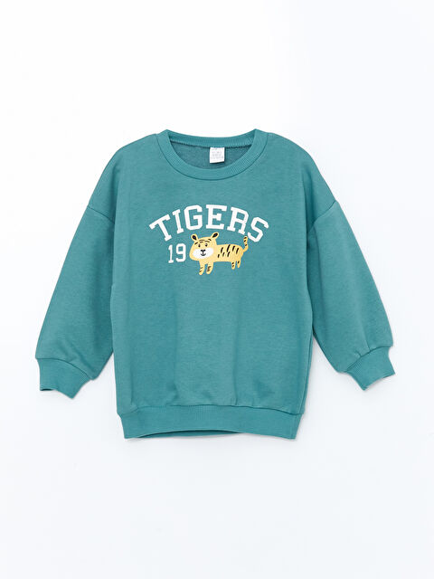 LCW ECO Bisiklet Yaka Baskılı Erkek Çocuk Sweatshirt - W4K617Z1-CT0