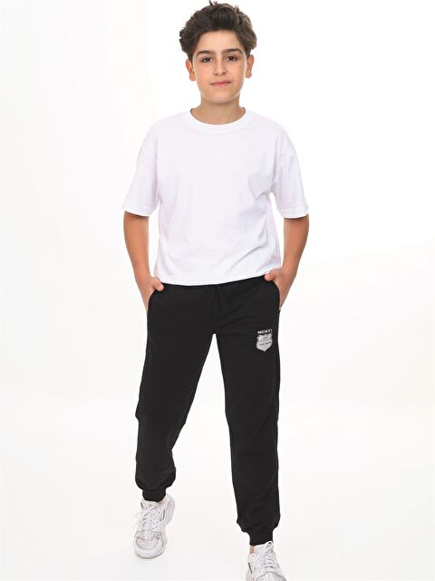 NICKEL Beli Lastikli Kalın Erkek Bebek Jogger Eşofman Altı - W4K710Z1-HEG