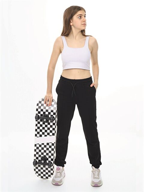 NICKEL Beli Lastikli Kalın Kız Bebek Jogger Eşofman Alt - W4K712Z1-HEG