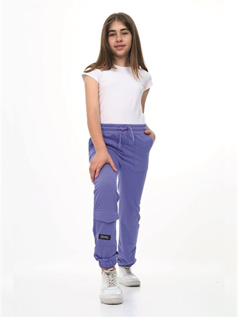 NICKEL Beli Lastikli Kalın Kız Çocuk Jogger Eşofman Alt - W4K714Z1-H2U