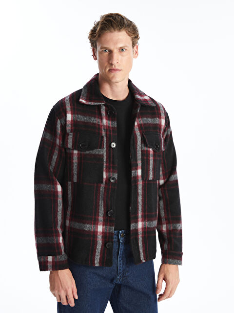 LC WAIKIKI Regular Fit Uzun Kollu Ekose Erkek Gömlek Ceket - W4KA91Z8-HQG