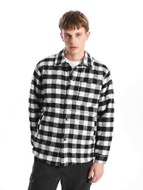 LC WAIKIKI Regular Fit Uzun Kollu Ekose Erkek Gömlek Ceket - W4KA92Z8-LU3