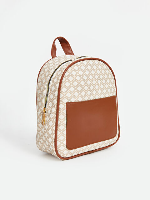 LCW ECO Deri Görünümlü Kadın Sırt Çantası - W4KB29Z8-DCJ