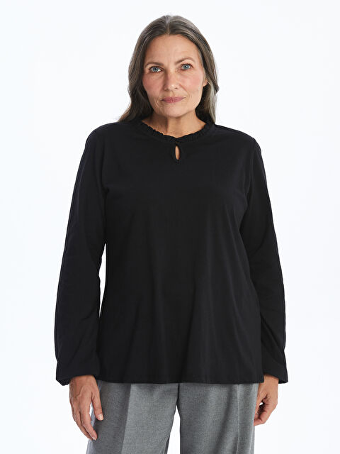 LCW Grace Bisiklet Yaka Kadın Bluz - W4KB67Z8-CVL