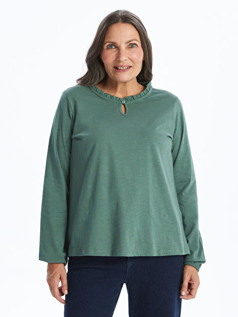 LCW Grace Bisiklet Yaka Kadın Bluz - W4KB67Z8-H6Z