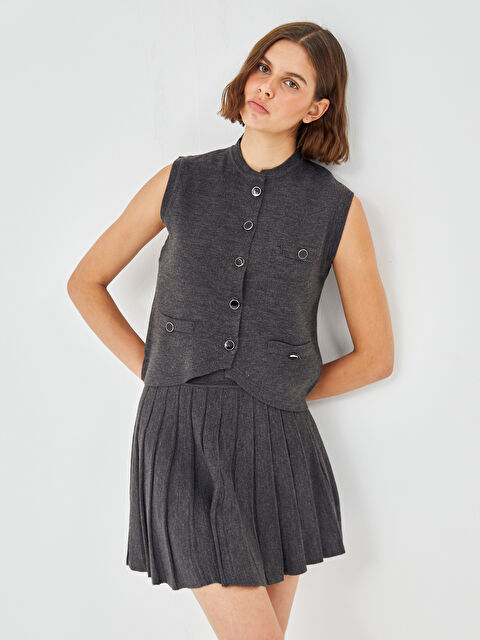 BLAİS Bisiklet Yaka Kadın Triko Yelek - W4KC53Z8-CWN