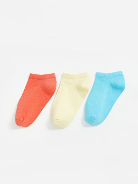 LCW ECO Basic Kız Çocuk Patik Çorap 3'lü - W4KC96Z4-SML