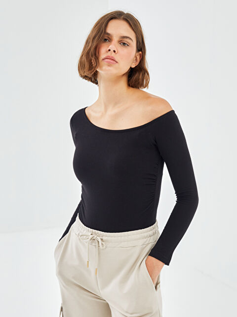 BLAİS Kayık Yaka Kadın Bodysuit - W4KD67Z8-CVL