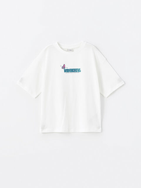 LCW Kids Bisiklet Yaka Kız Çocuk Tişört - W4KE30Z4-LXH